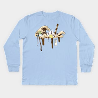 Great Wave of Chocolate Kids Long Sleeve T-Shirt